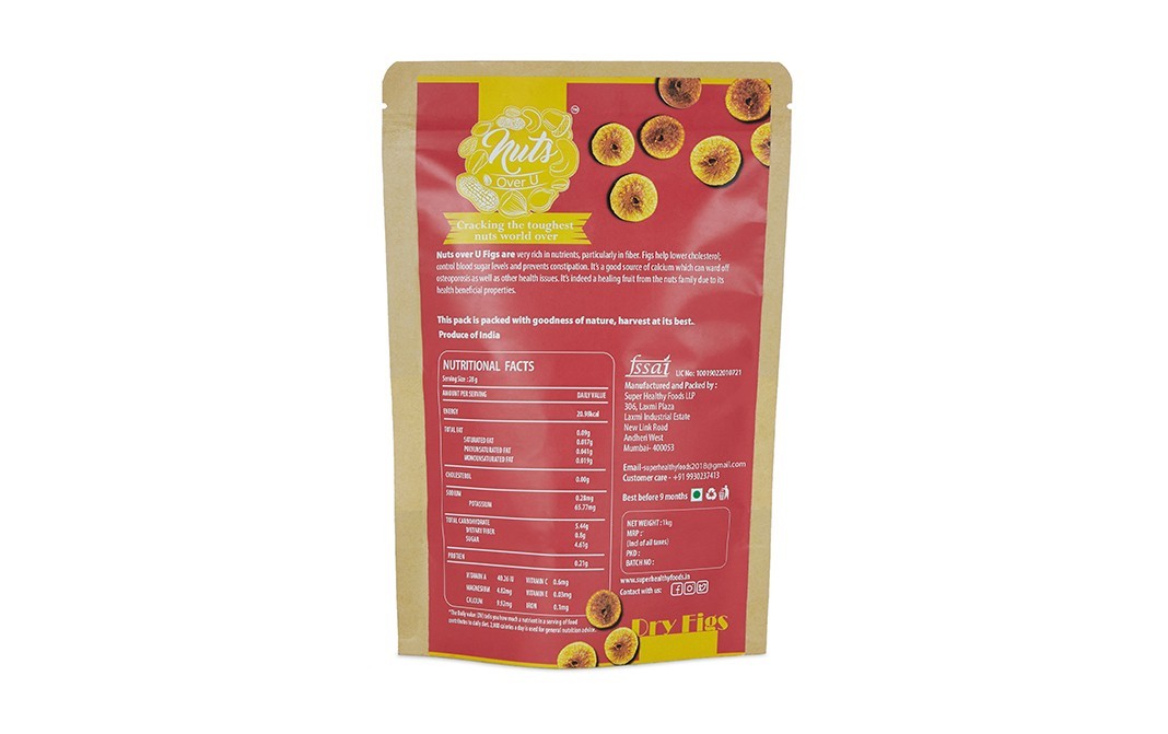 Nuts Over U Dry Figs (Anjeer)    Pack  1 kilogram